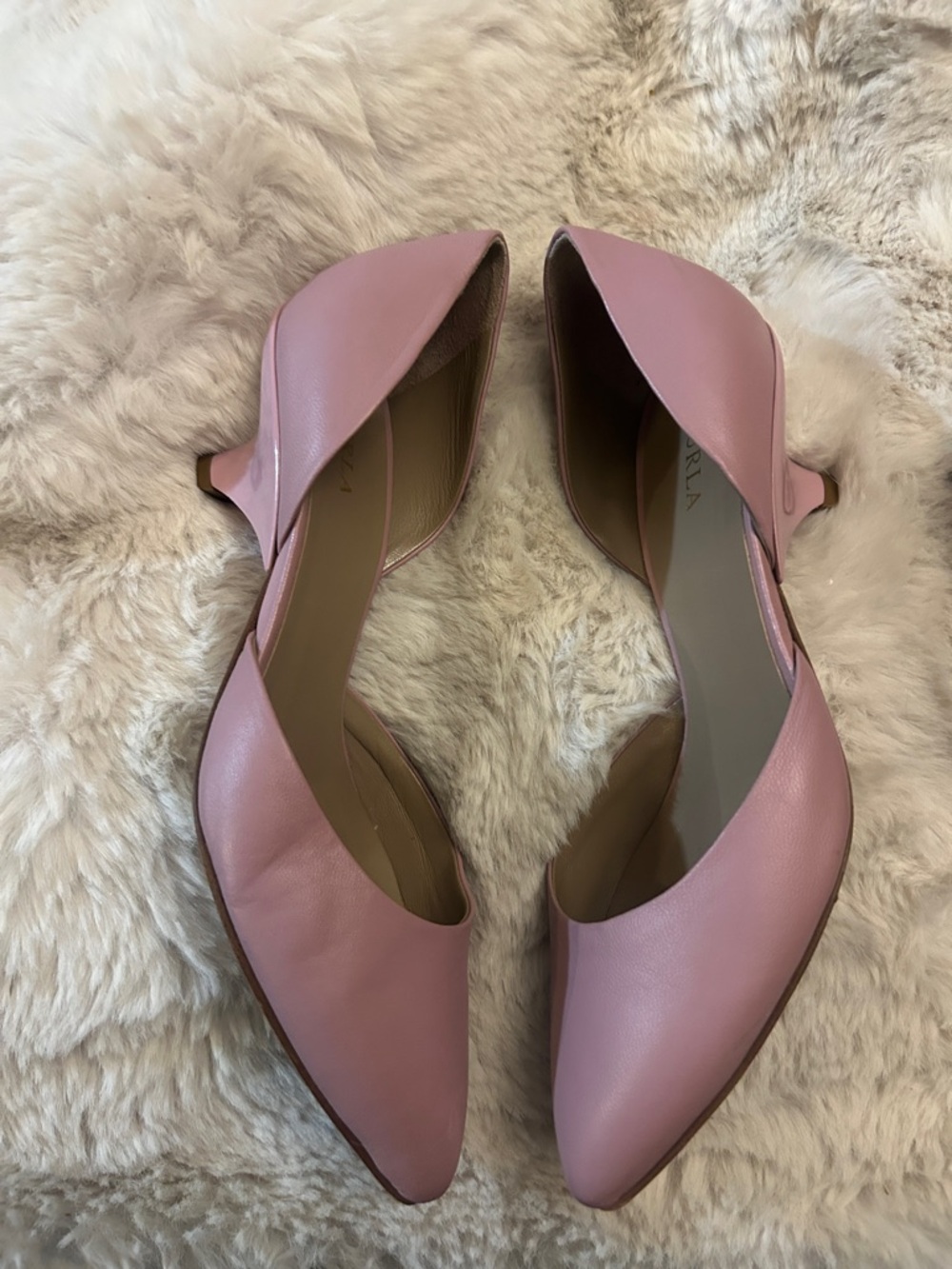 Furla Dusty Rose Pointed-Toe D'Orsay Heels - Picture 6 of 14